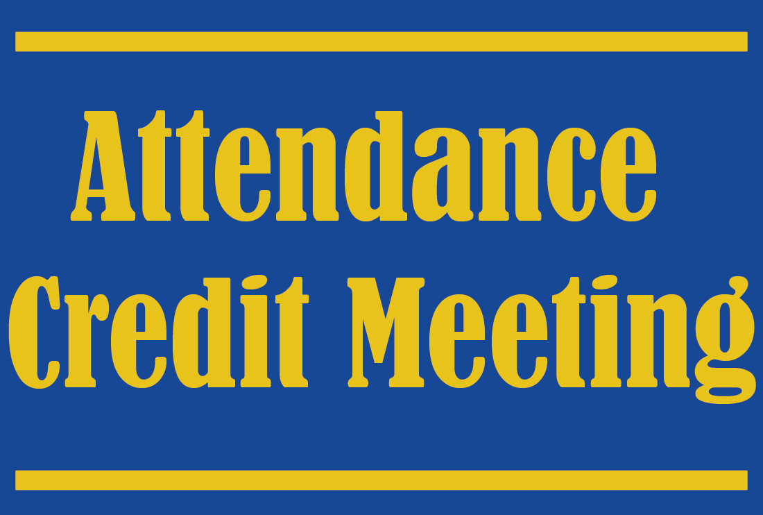 Attendance Credit Meeting